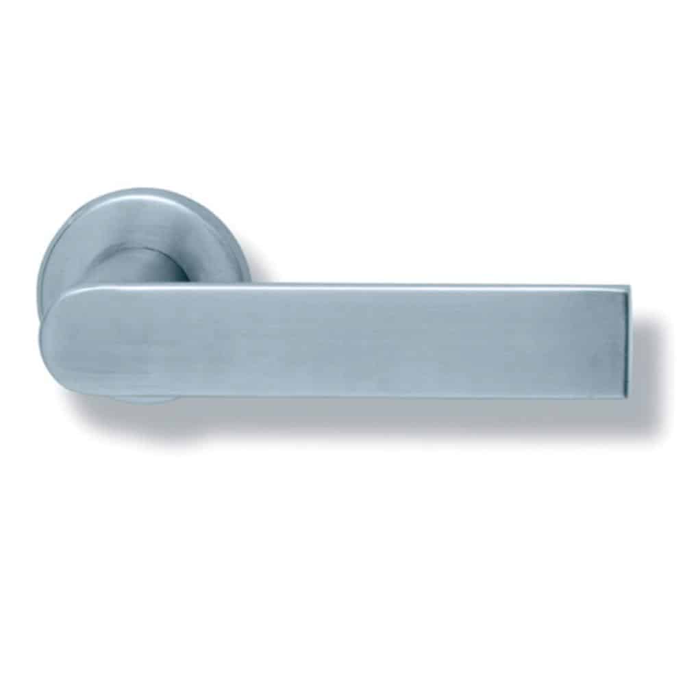 TESA Xara door handle on a round rose